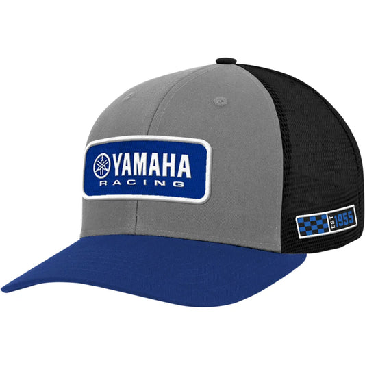 Gorra Yamaha Racing - Snapback Unisex (Gris/Negro/Azul)