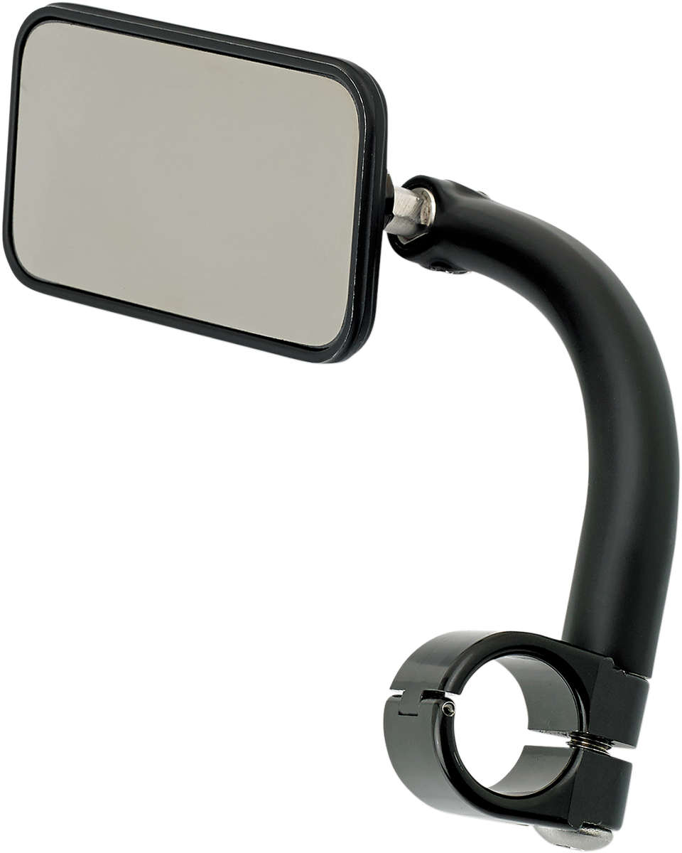 Rectangular Clamp-On Mirror - 1" - Black