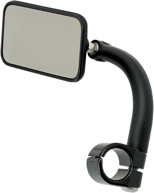 Rectangular Clamp-On Mirror - 1" - Black