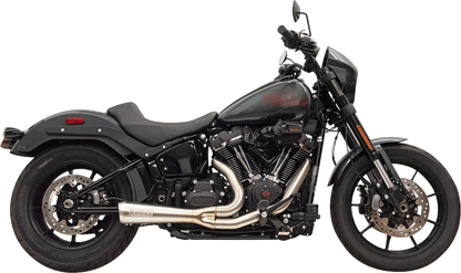 Sistema de escape The Ripper 2 en 1 - Sistema de escape Ripper 2 en 1 con silenciador megáfono - Corto - Inoxidable - 49 estados - M8 Softail