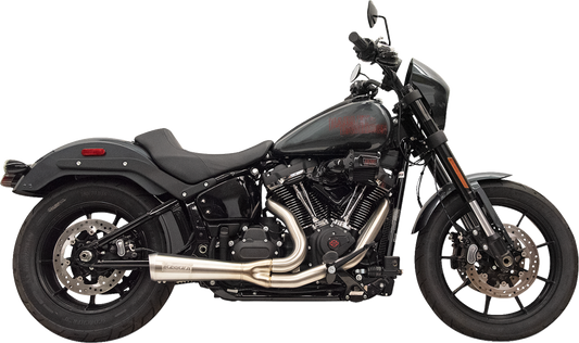 Sistema de escape The Ripper 2 en 1 - Sistema de escape Ripper 2 en 1 con silenciador megáfono - Corto - Inoxidable - 49 estados - M8 Softail