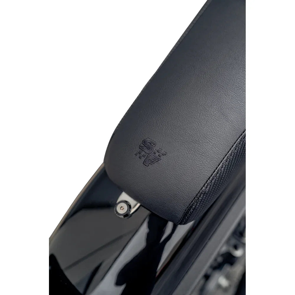 Asiento SLYFOX The Drifter Drifter Black Logo Black Vinyl W/ Slipstop Carbon Fiber Dyna '96-'03