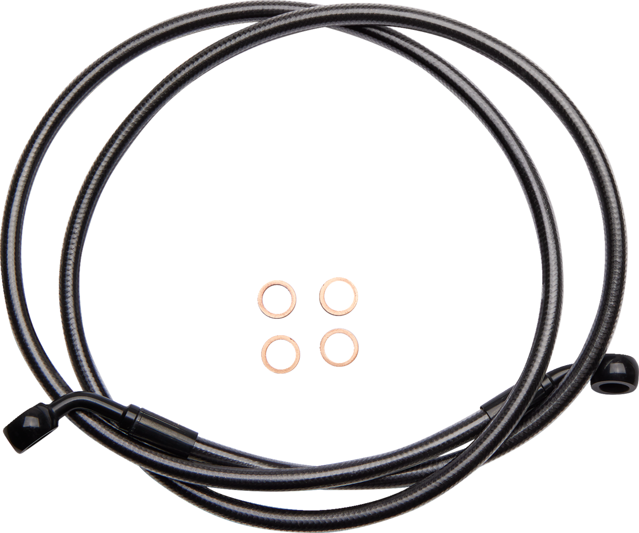 Línea de freno delantero de disco único trenzado E-Z Align - Línea de freno - 35/60° - 54" - Black Pearl