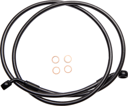 Línea de freno delantero de disco único trenzado E-Z Align - Línea de freno - 35/60° - 54" - Black Pearl