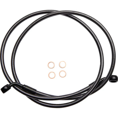 Línea de freno delantero de disco único trenzado E-Z Align - Línea de freno - 35/60° - 54" - Black Pearl