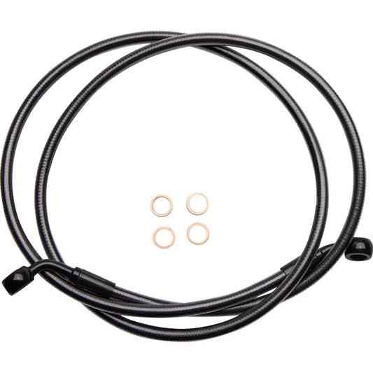 Línea de freno delantero de disco único trenzado E-Z Align - Línea de freno - 35/60° - 54" - Black Pearl