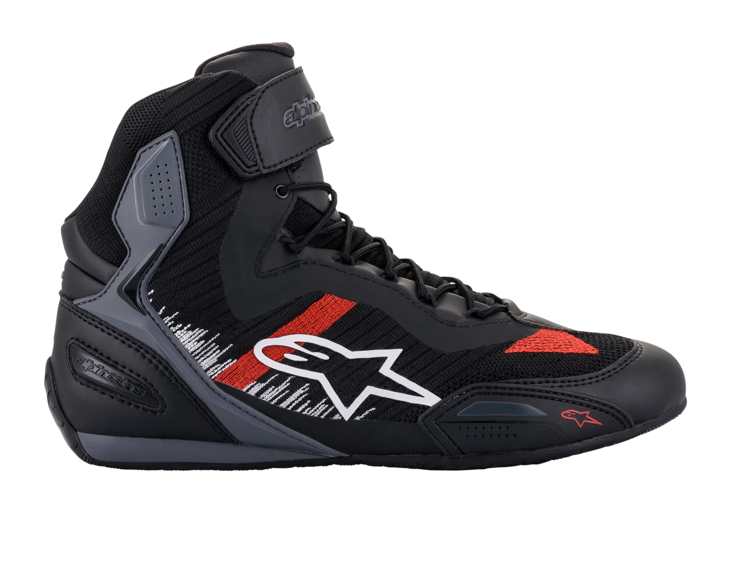 Zapatos Alpinestars 2023 Faster-3 Rideknit® - Negro/Rojo/Gris