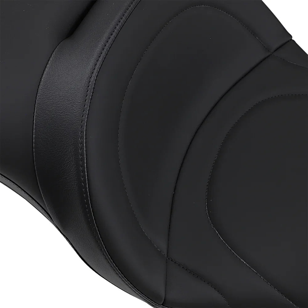 Asiento touring de cuero para 2 personas compatible con el respaldo: costura suave