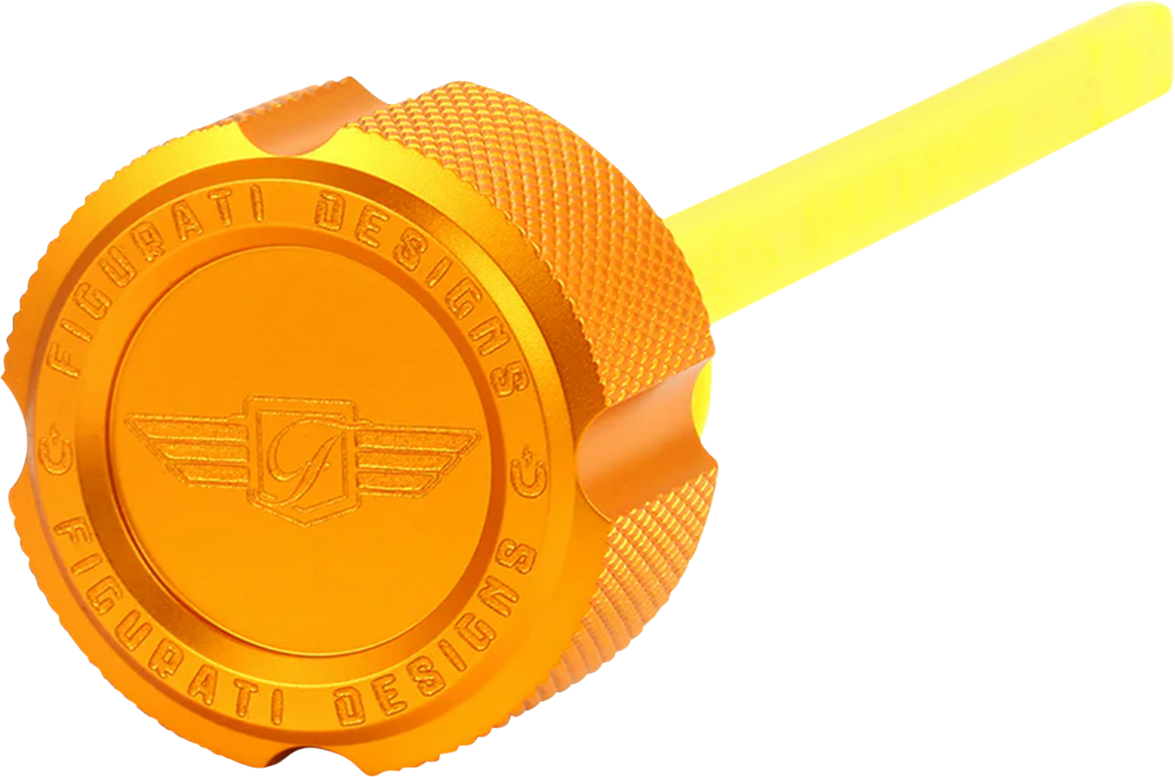 Varilla de nivel de aceite magnética de alto rendimiento - Varilla de nivel de aceite magnética de alto rendimiento - Moleteada - Dorada - M8 Touring/Trike