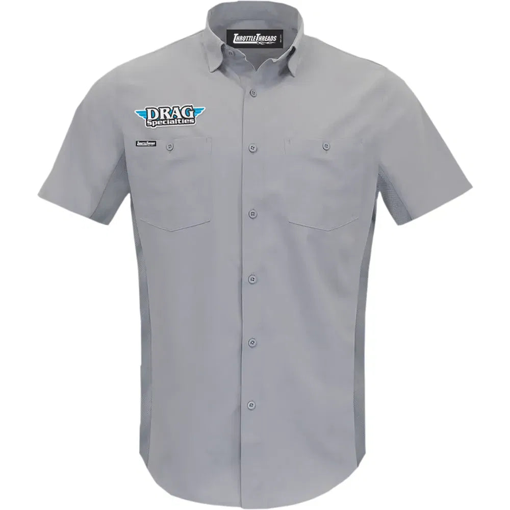 Drag Specialties Vented Shop Shirt - Gray - Small