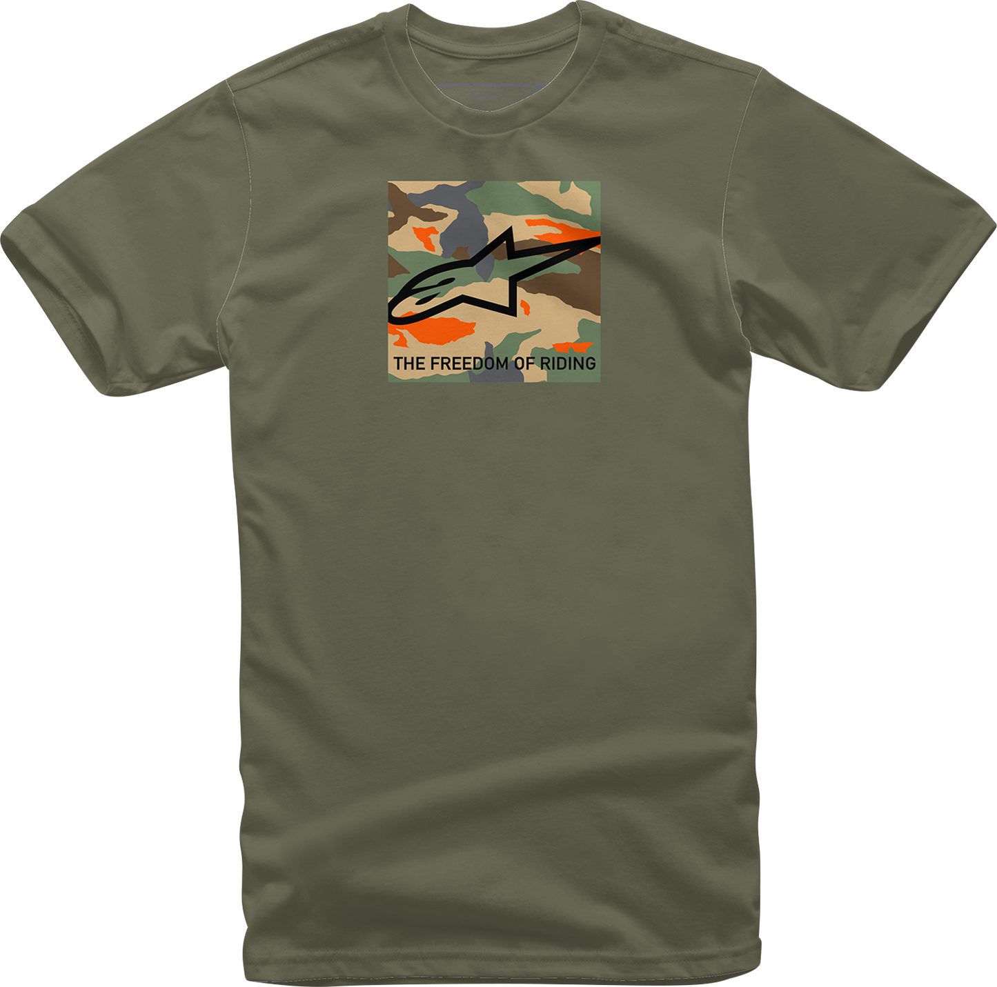 Playera Alpinestars Free Camo - Verde Militar