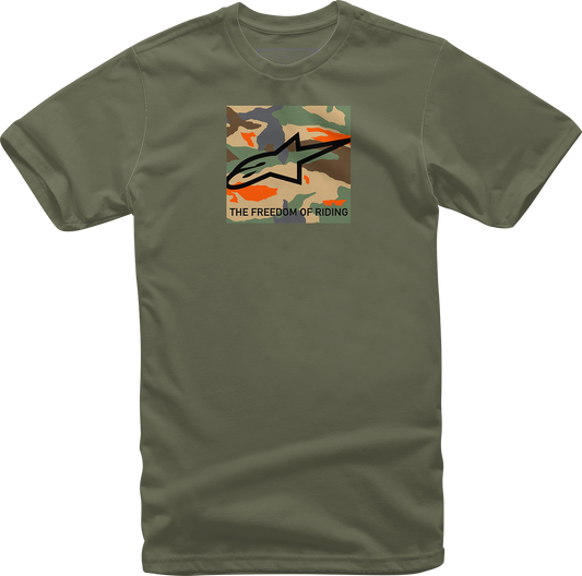 Playera Alpinestars Free Camo - Verde Militar