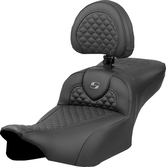 Asiento Dragon Scale Stitch RoadSofa™ - Asiento de alcance extendido Roadsofa™ - Dragon Scale Stitch - Punto gris oscuro - con respaldo - FL '23-'24