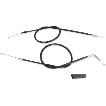 Cable del acelerador de vinilo negro.