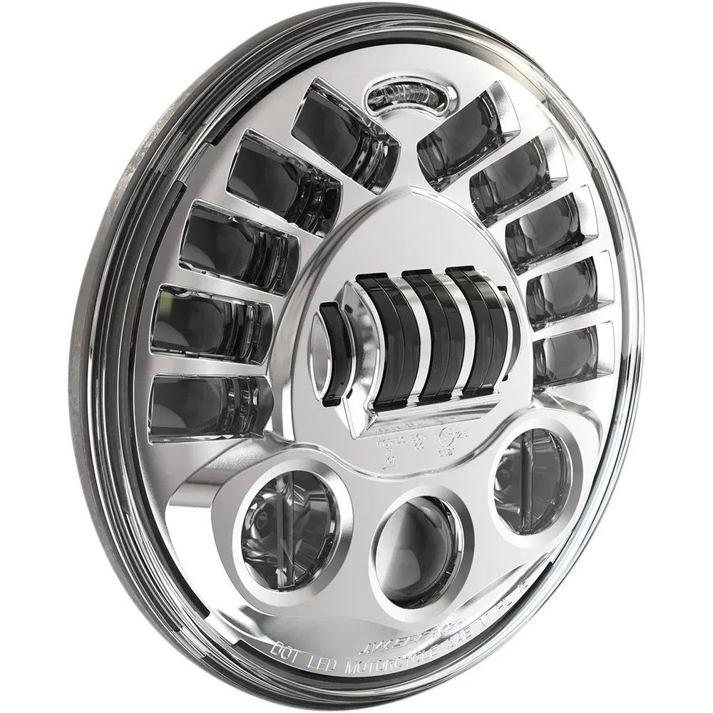 Adaptive 2 LED Headlight - 7" - Chrome