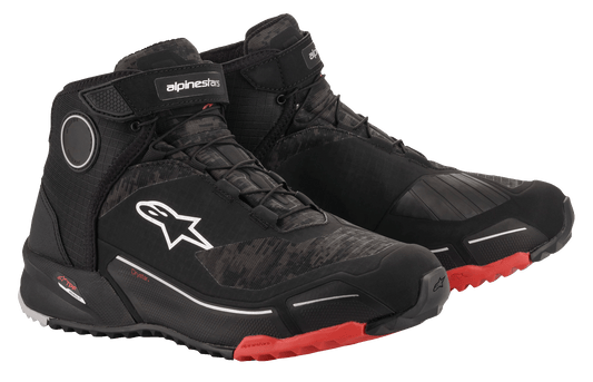 Botas Alpinestars CR-X Drystar - Negro/Camuflaje/Rojo