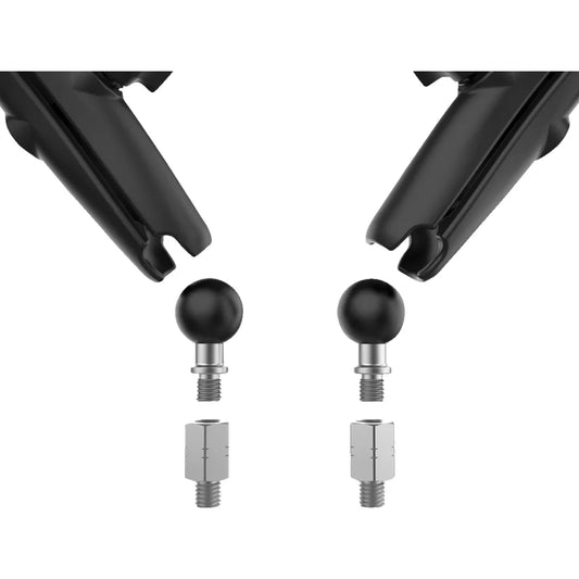 Kit tough-mirror™ con bases m10-1.25/adaptadores m10-1.5: brazo largo