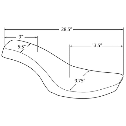 Asiento clásico estilo cuchara con puntadas