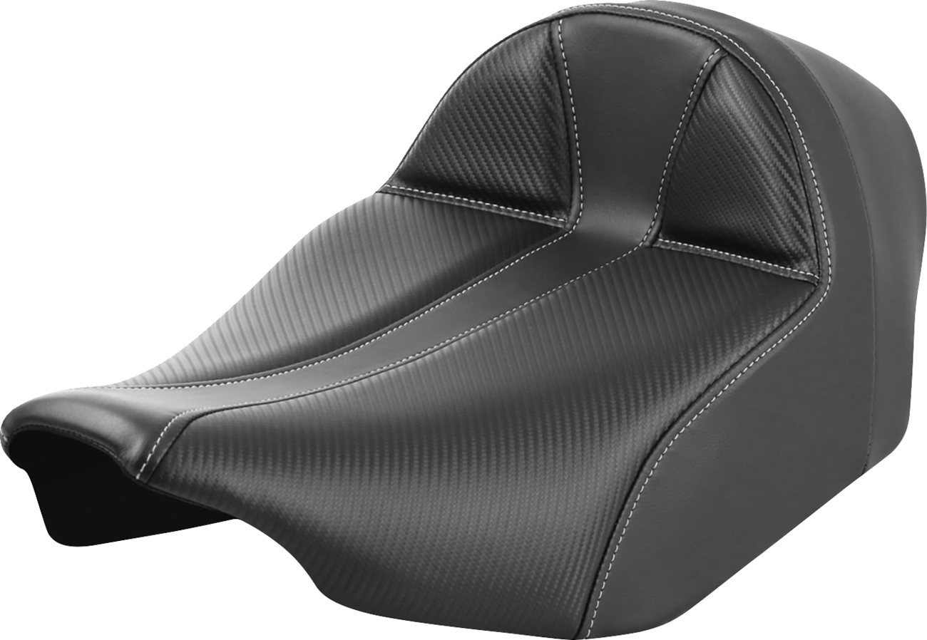 Asiento individual Dominator - Asiento individual Dominator - Fibra de carbono con costura plateada - Alcance extendido - FLT/FLH '23-'24