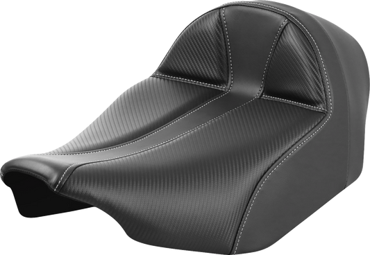 Asiento individual Dominator - Asiento individual Dominator - Fibra de carbono con costura plateada - Alcance extendido - FLT/FLH '23-'24