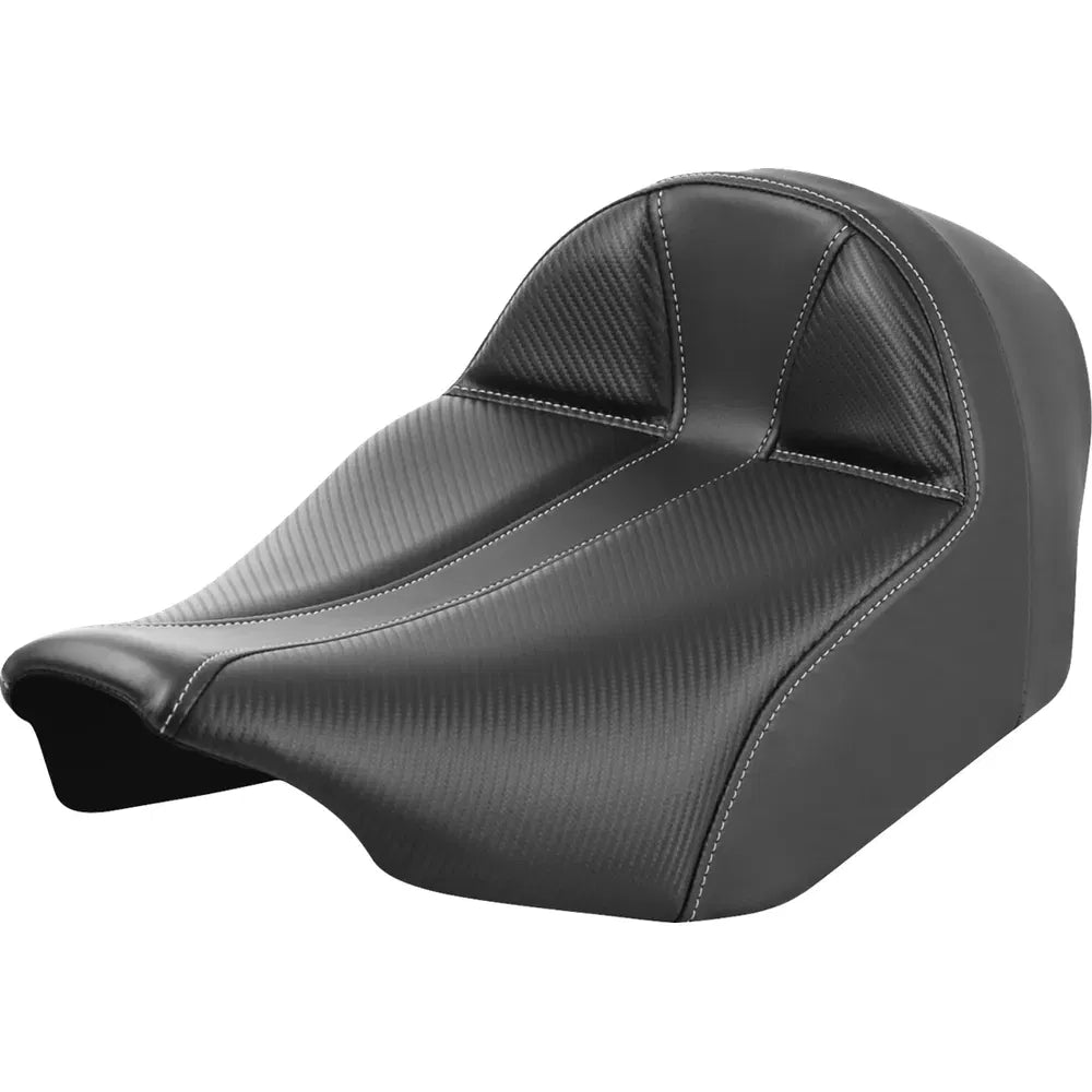 Asiento individual Dominator - Asiento individual Dominator - Fibra de carbono con costura plateada - Alcance extendido - FLT/FLH '23-'24