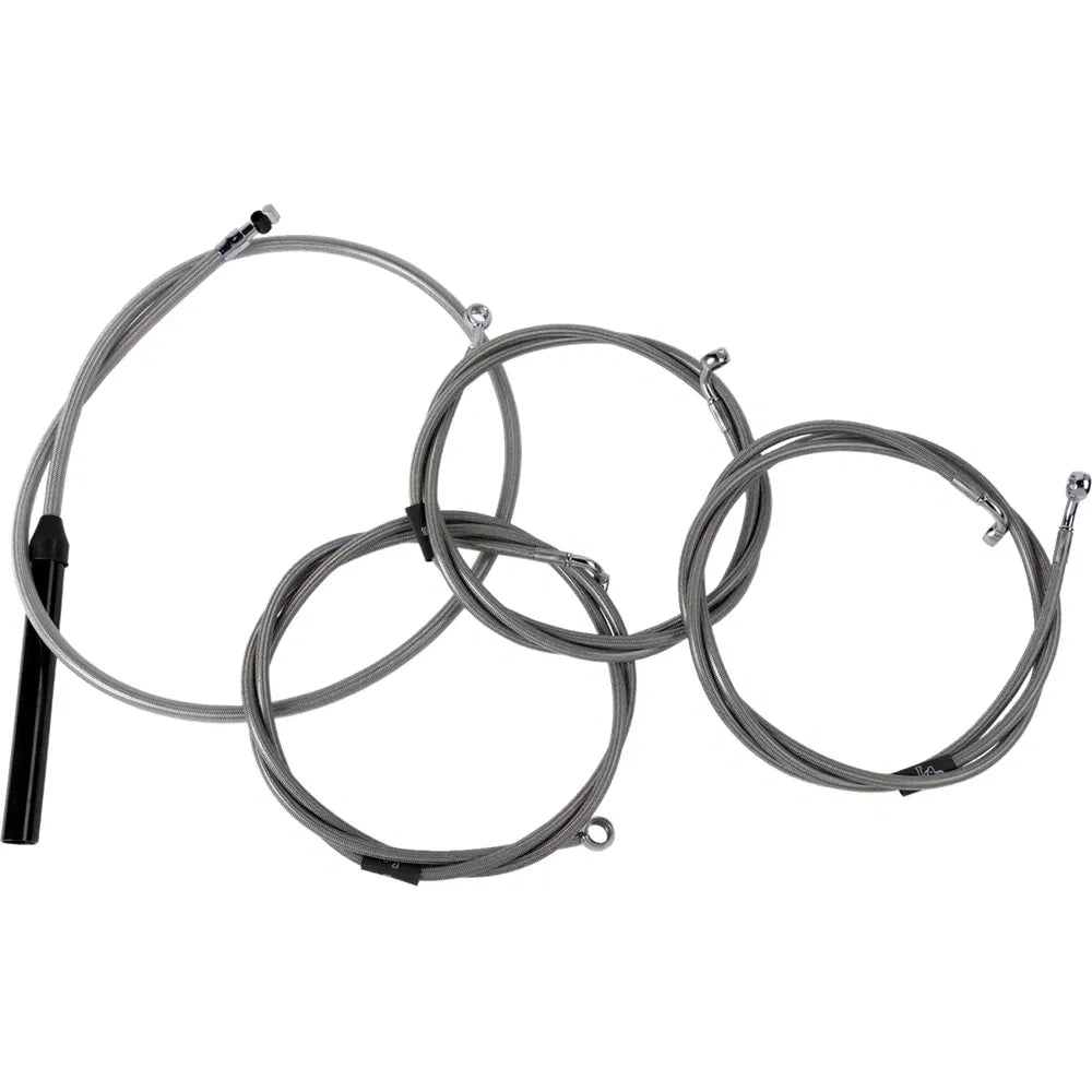 Kit completo de cable de manillar/línea de freno trenzado de acero inoxidable — kit de cables