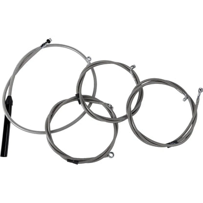 Kit completo de cable de manillar/línea de freno trenzado de acero inoxidable — kit de cables