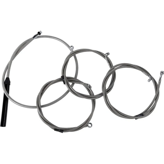 Kit completo de cable de manillar/línea de freno trenzado de acero inoxidable — kit de cables