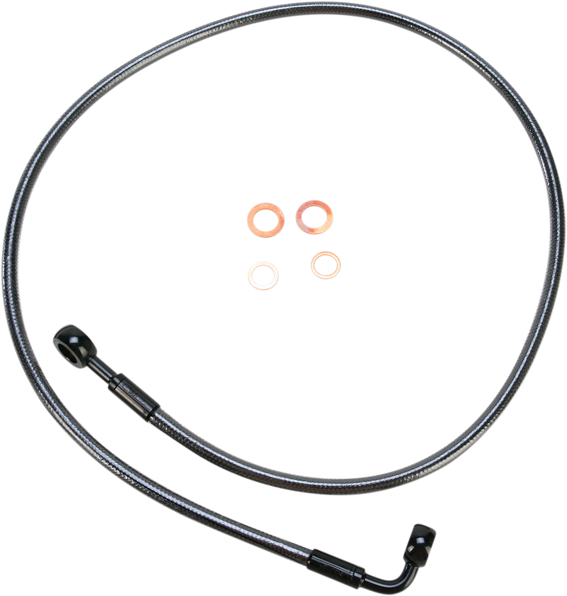 Línea de freno delantero de disco único trenzado E-Z Align - Línea de freno - 180/90° - 45" - Black Pearl