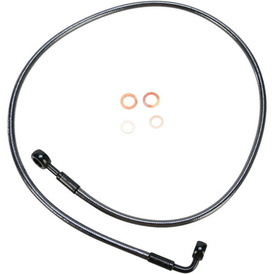 Línea de freno delantero de disco único trenzado E-Z Align - Línea de freno - 180/90° - 48" - Black Pearl