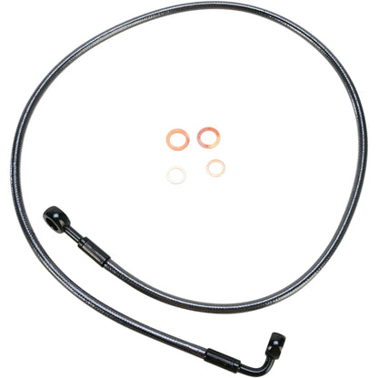 Línea de freno delantero de disco único trenzado E-Z Align - Línea de freno - 180/90° - 45" - Black Pearl