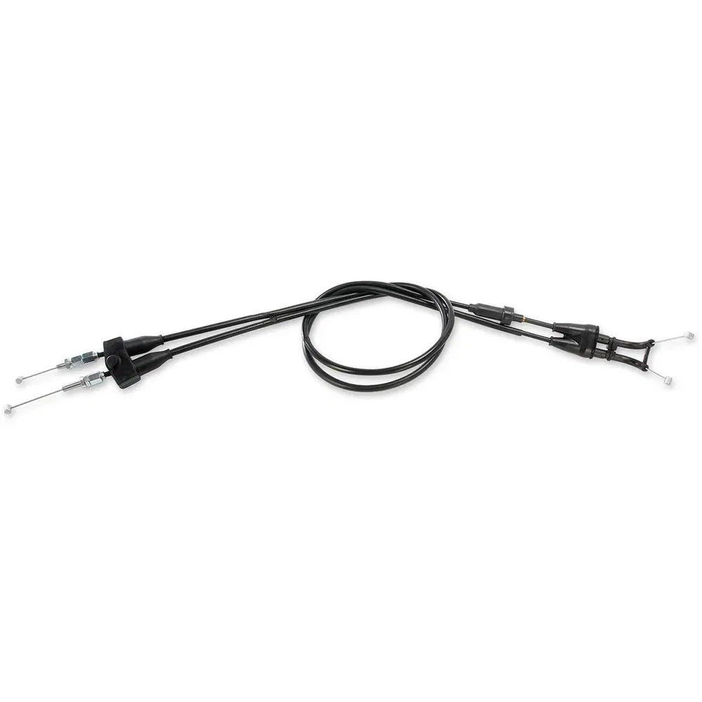 Cable del acelerador de vinilo negro.