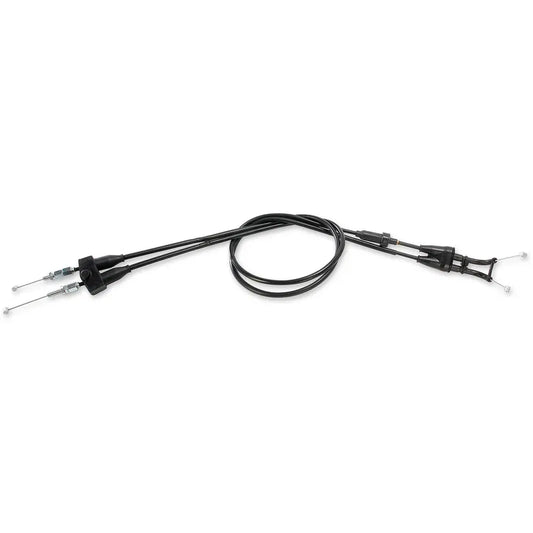 Cable del acelerador de vinilo negro.