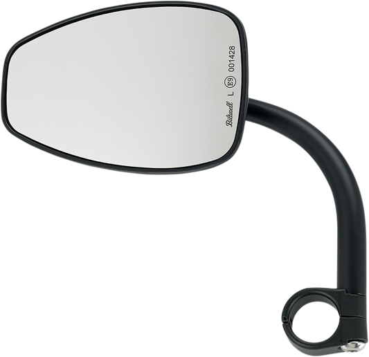 Mirror w/mount - Tear Drop - Black