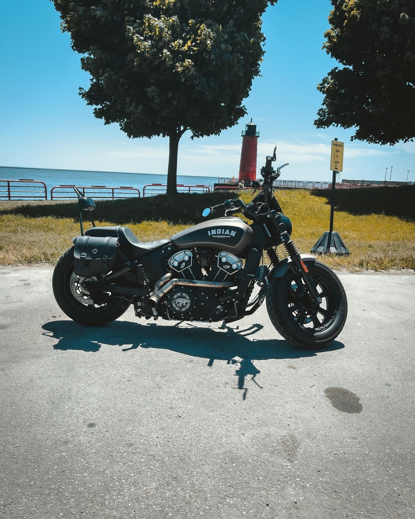 Alforja lateral de piel Viking Indian Bobber