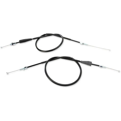 Cable del acelerador de vinilo negro.