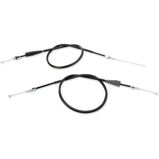 Cable del acelerador de vinilo negro.
