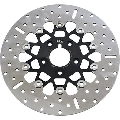 Rotor de freno delantero de acero inoxidable serie FSD para Big Twins - Rotor de freno - Portador negro