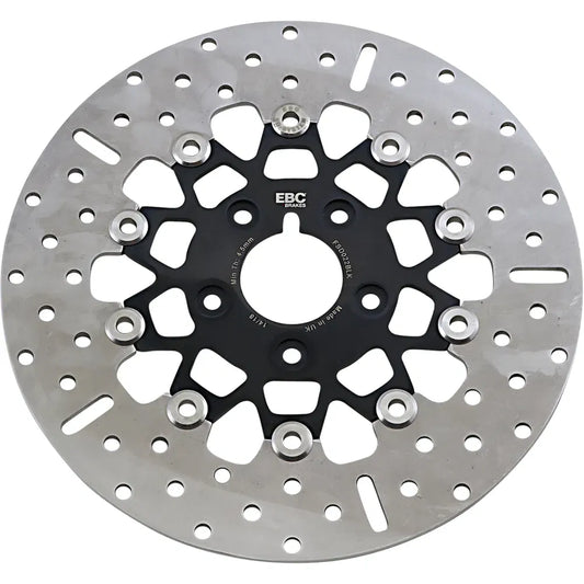 Rotor de freno delantero de acero inoxidable serie FSD para Big Twins - Rotor de freno - Portador negro