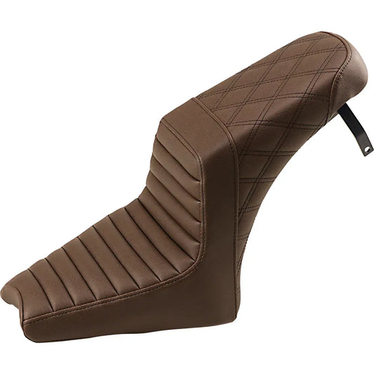 Step Up Seat - Tuck and Roll/Lattice Stitched - Brown