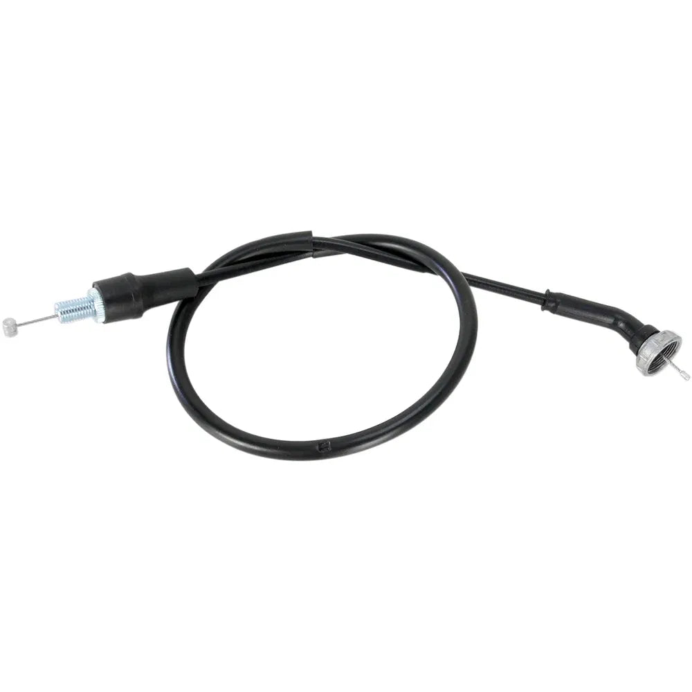 Cable del acelerador de vinilo negro.