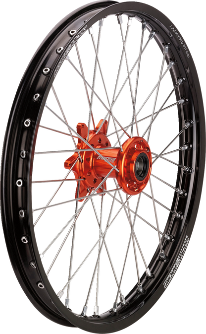 Rueda Completa SX-1 - Conjunto de ruedas - SX-1 - Completa - Delantera - Rueda Negra/Buje Naranja - 21x1.6 - KTM/Gas Gas/Husqvarna