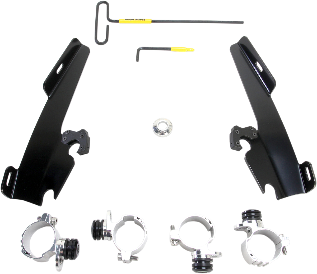 Kit de montaje con bloqueo de gatillo de carenado Batwing - Batwing - Kit de montaje - Negro - XL