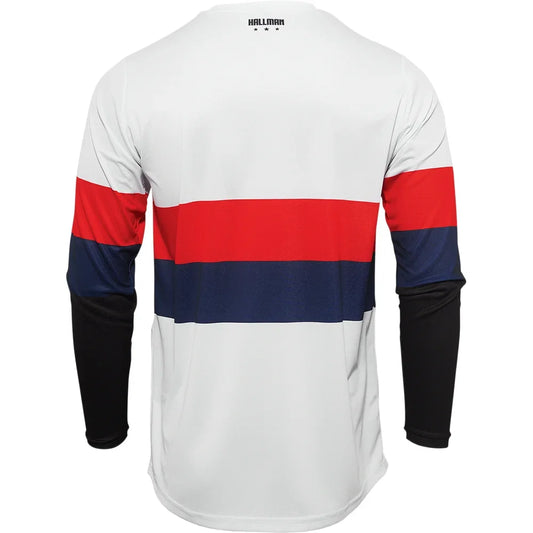 Jersey hallman differ draft blanco/rojo/azul marino