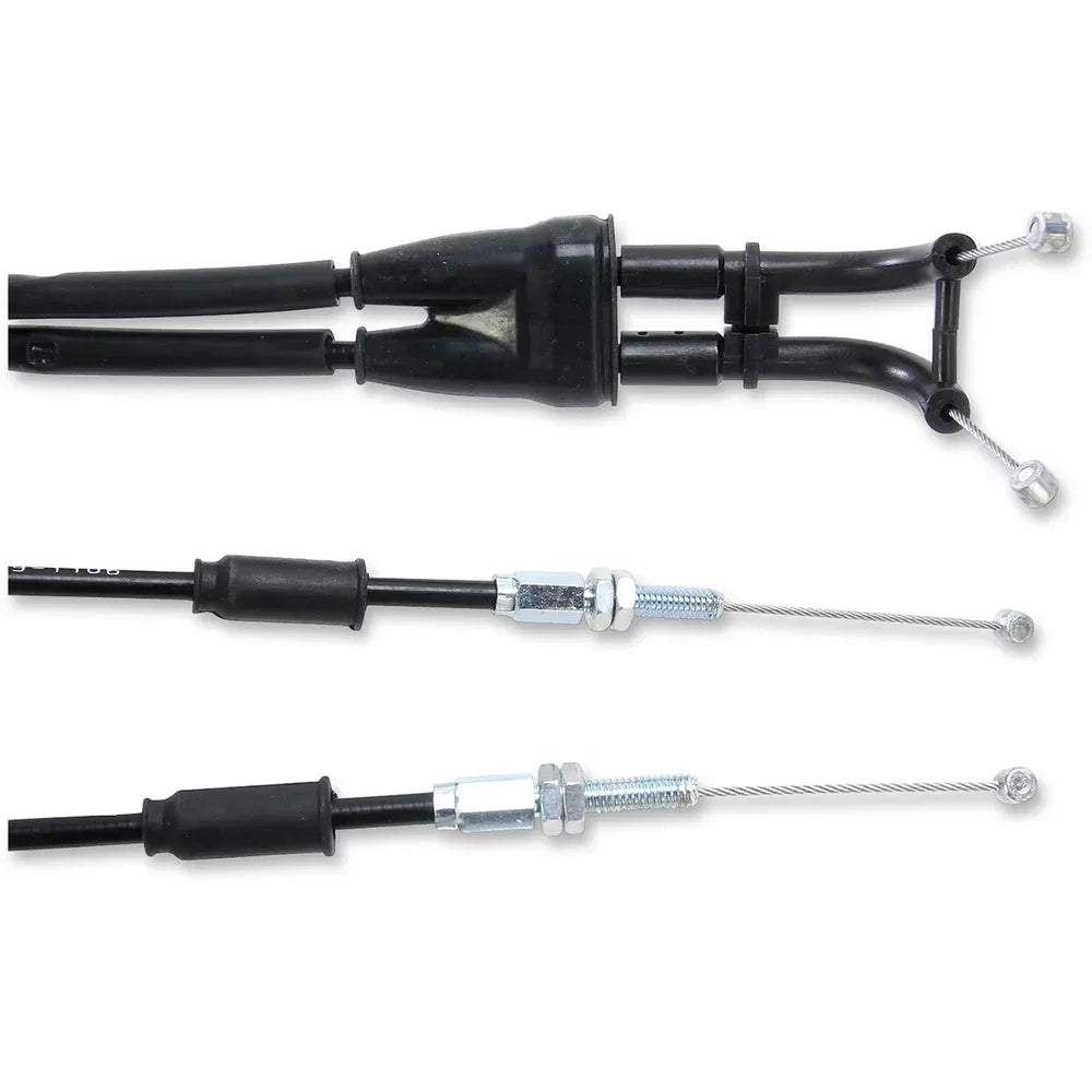 Cable del acelerador de vinilo negro.