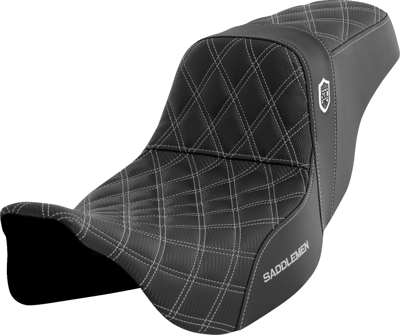 Asiento Pro Series SDC Performance Grip - Asiento Pro Series SDC Performance - sin respaldo - Costura plateada - FLH/FLT '08-'23