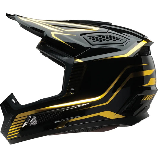 Casco dirt maxx monogram negro/oro