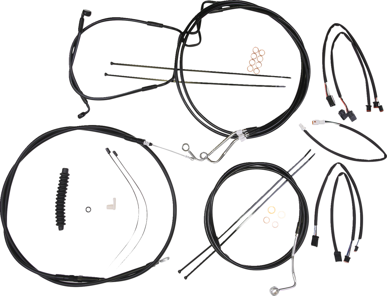 Kit de instalación de manillar XR - Kit de instalación de manillar XR - Colgadores Ape de 12"-14" - FLHRXS '21-'24 - Negro