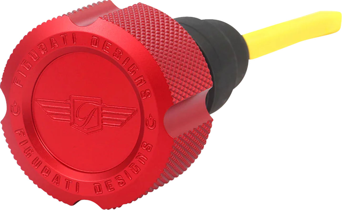 Varilla de nivel de aceite magnética de alto rendimiento - Varilla de nivel de aceite magnética de alto rendimiento - Moleteada - Roja - Touring/Trike '07-'16