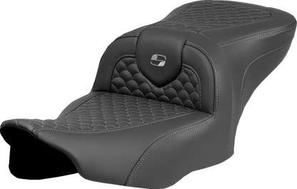 Asiento Dragon Scale Stitch RoadSofa™ - Asiento Roadsofa™ - Dragon Scale Stitch - Punto gris oscuro - sin respaldo - FLTR/FLHX '23-'24
